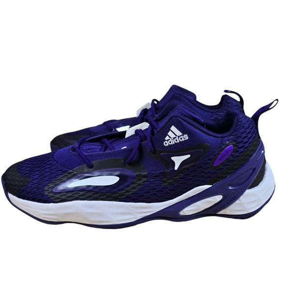 ADIDAS Sneakers Mens 16 Exhibit A Purple Basketball Shoes Rare Trendy Streetwear main image 11